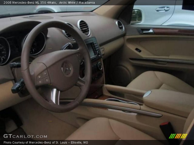 Arctic White / Macadamia 2008 Mercedes-Benz ML 350 4Matic