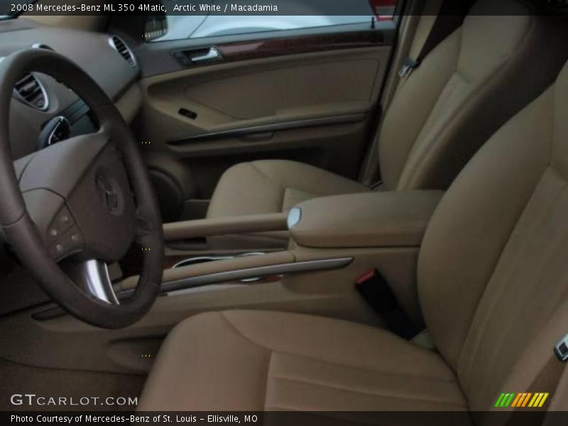 Arctic White / Macadamia 2008 Mercedes-Benz ML 350 4Matic