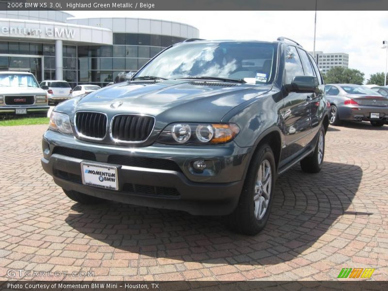 Highland Green Metallic / Beige 2006 BMW X5 3.0i
