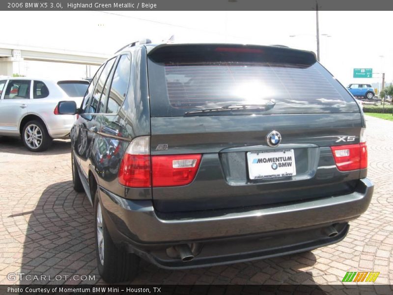 Highland Green Metallic / Beige 2006 BMW X5 3.0i