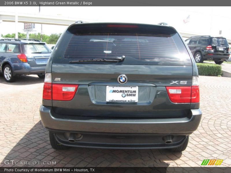 Highland Green Metallic / Beige 2006 BMW X5 3.0i