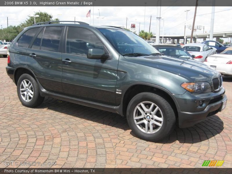 Highland Green Metallic / Beige 2006 BMW X5 3.0i