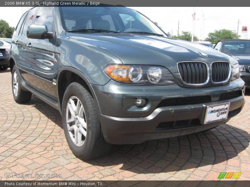 Highland Green Metallic / Beige 2006 BMW X5 3.0i