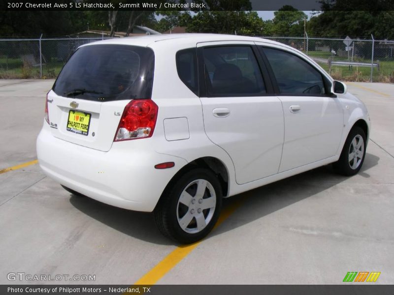 Summit White / Charcoal Black 2007 Chevrolet Aveo 5 LS Hatchback