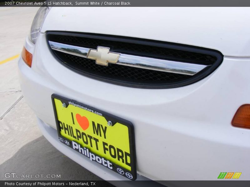 Summit White / Charcoal Black 2007 Chevrolet Aveo 5 LS Hatchback