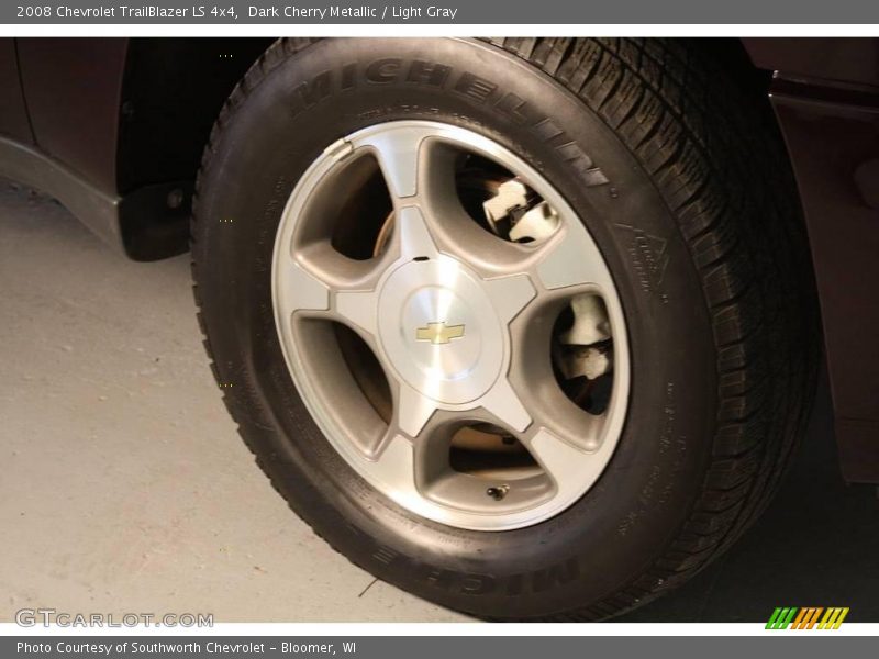 Dark Cherry Metallic / Light Gray 2008 Chevrolet TrailBlazer LS 4x4