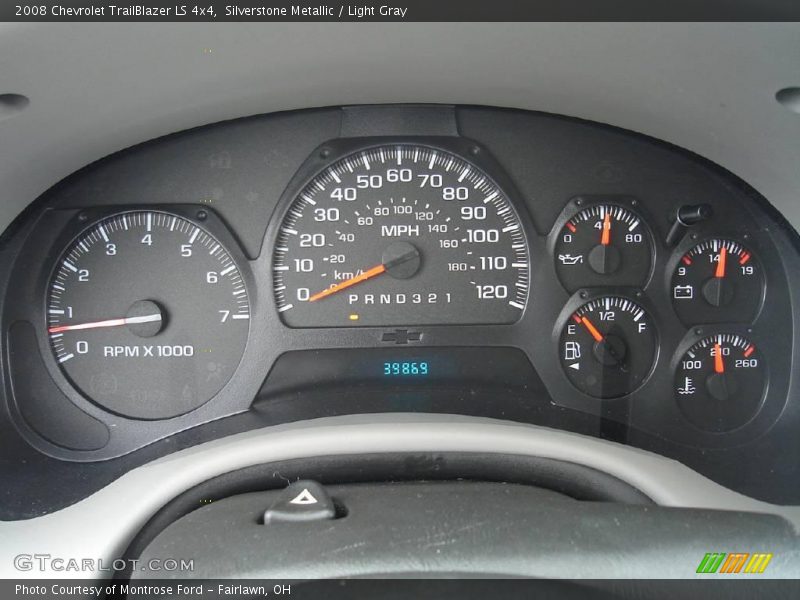 Silverstone Metallic / Light Gray 2008 Chevrolet TrailBlazer LS 4x4