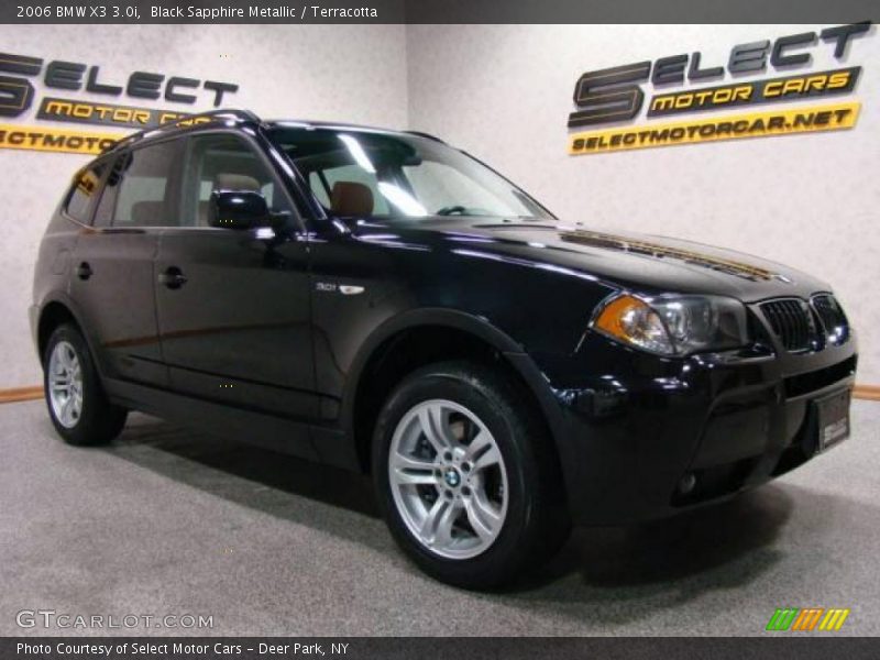 Black Sapphire Metallic / Terracotta 2006 BMW X3 3.0i