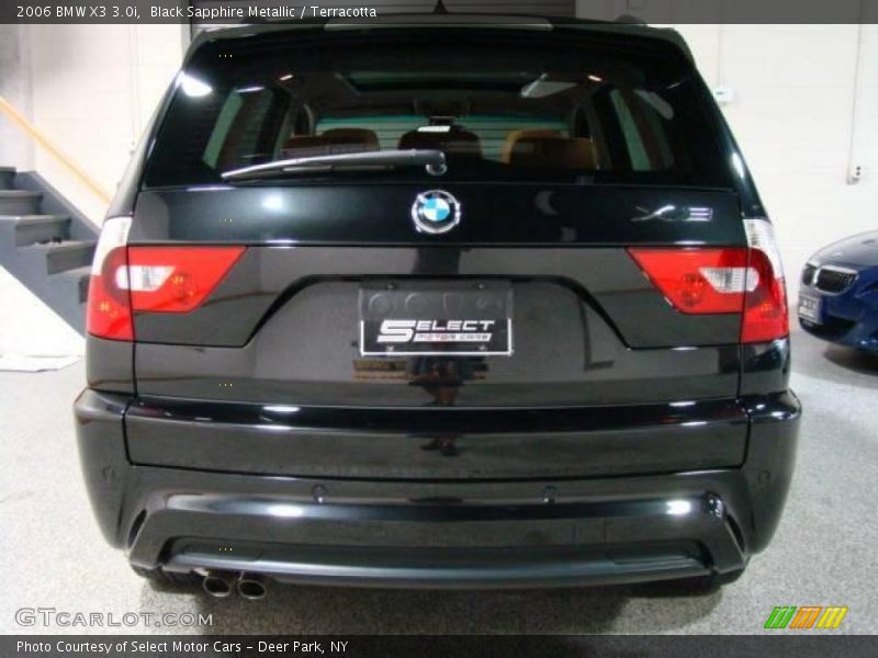 Black Sapphire Metallic / Terracotta 2006 BMW X3 3.0i