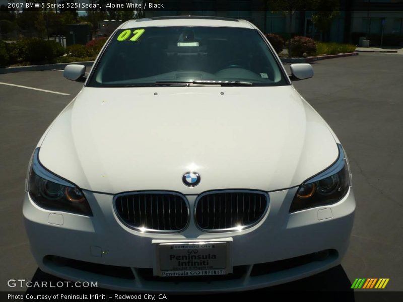 Alpine White / Black 2007 BMW 5 Series 525i Sedan