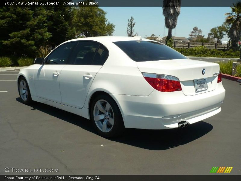 Alpine White / Black 2007 BMW 5 Series 525i Sedan