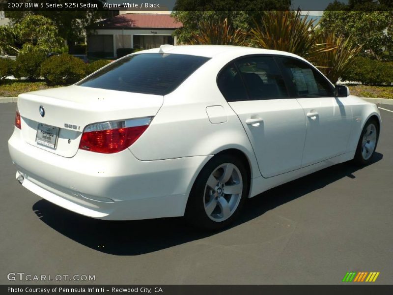 Alpine White / Black 2007 BMW 5 Series 525i Sedan