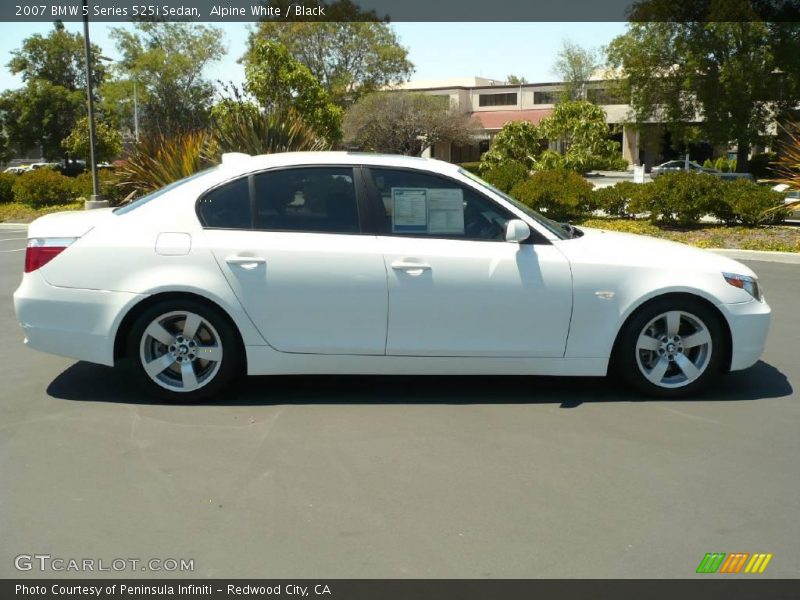 Alpine White / Black 2007 BMW 5 Series 525i Sedan