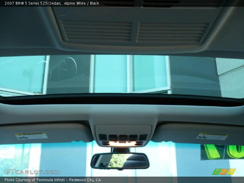 Alpine White / Black 2007 BMW 5 Series 525i Sedan