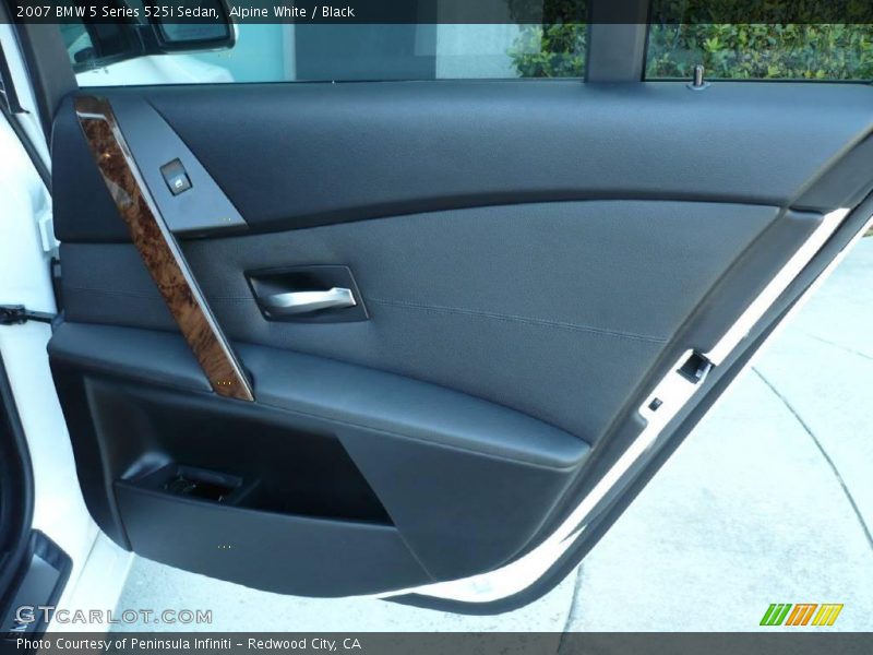 Alpine White / Black 2007 BMW 5 Series 525i Sedan