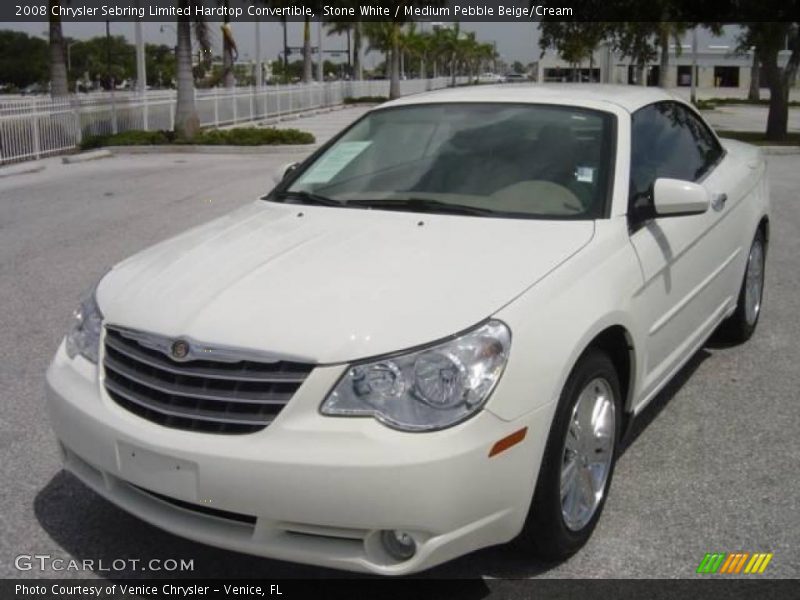 Stone White / Medium Pebble Beige/Cream 2008 Chrysler Sebring Limited Hardtop Convertible