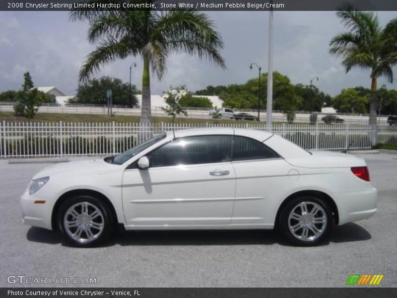 Stone White / Medium Pebble Beige/Cream 2008 Chrysler Sebring Limited Hardtop Convertible
