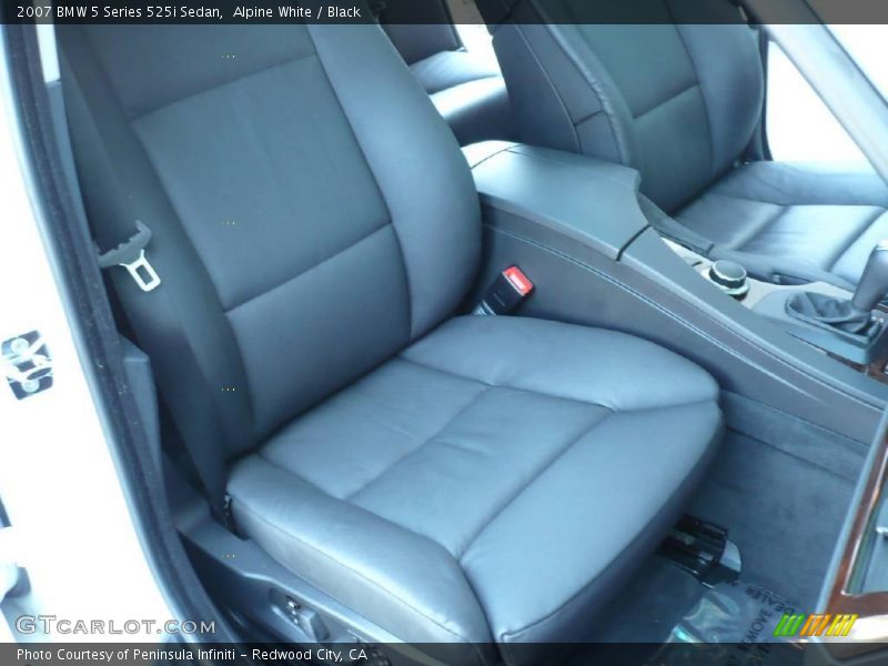 Alpine White / Black 2007 BMW 5 Series 525i Sedan