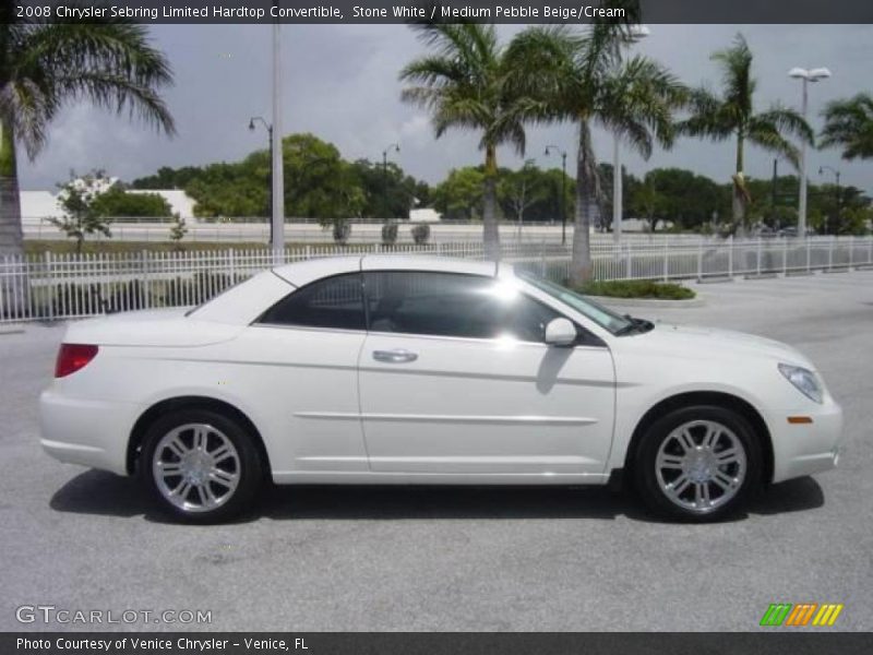 Stone White / Medium Pebble Beige/Cream 2008 Chrysler Sebring Limited Hardtop Convertible