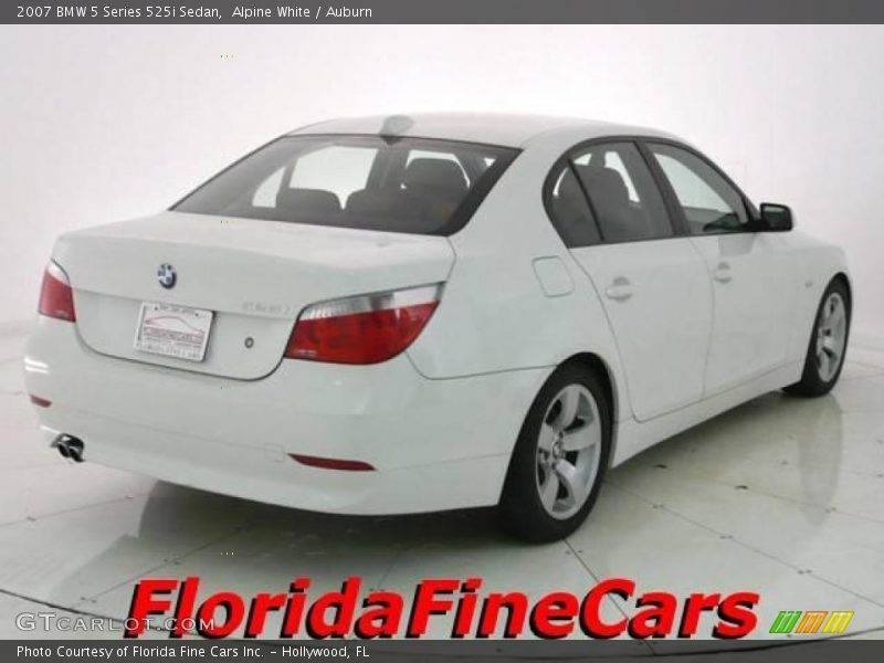 Alpine White / Auburn 2007 BMW 5 Series 525i Sedan