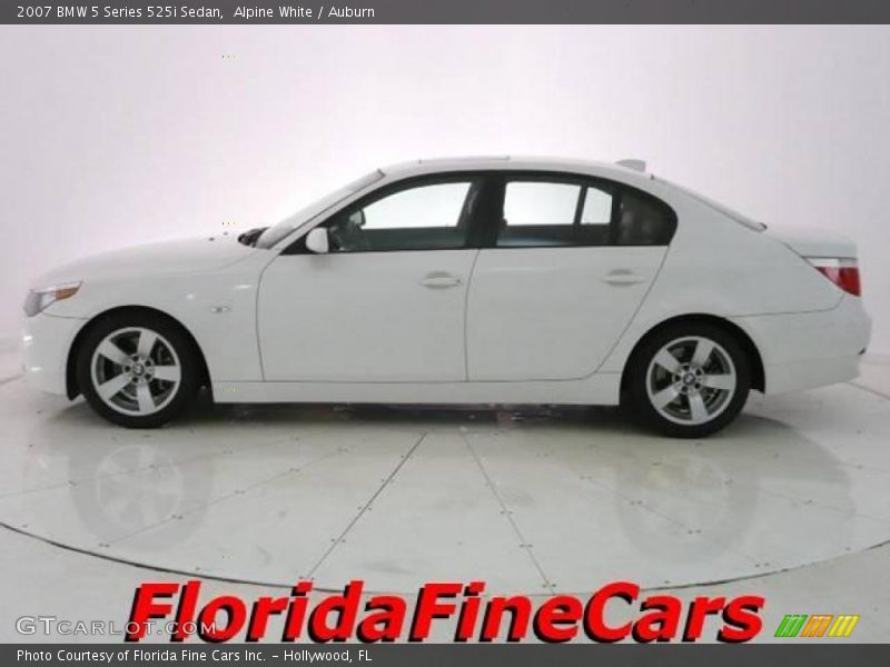 Alpine White / Auburn 2007 BMW 5 Series 525i Sedan