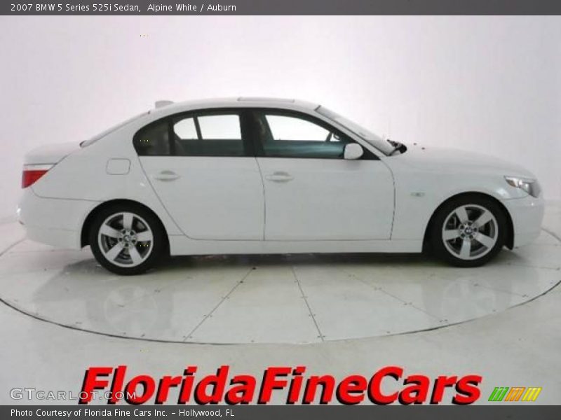 Alpine White / Auburn 2007 BMW 5 Series 525i Sedan