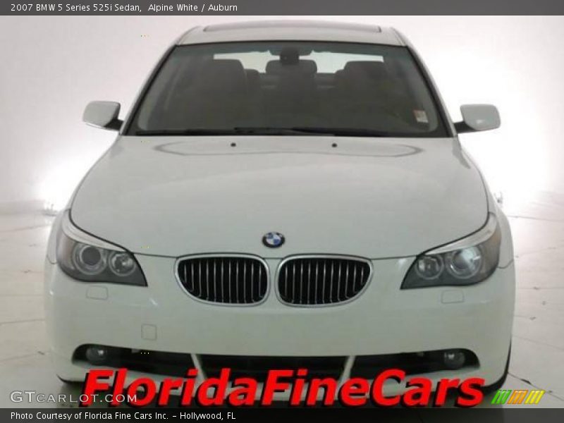 Alpine White / Auburn 2007 BMW 5 Series 525i Sedan
