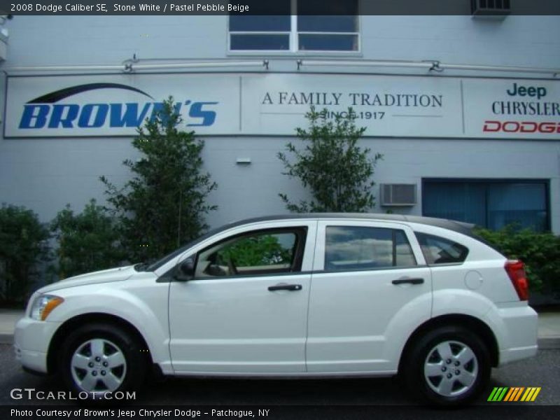 Stone White / Pastel Pebble Beige 2008 Dodge Caliber SE