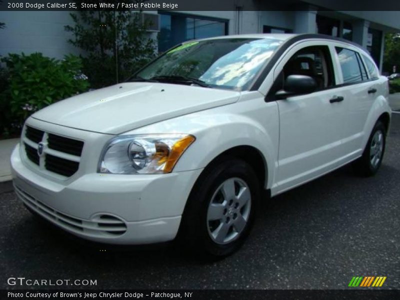 Stone White / Pastel Pebble Beige 2008 Dodge Caliber SE