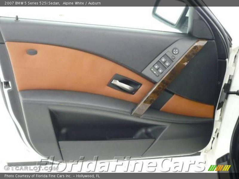 Alpine White / Auburn 2007 BMW 5 Series 525i Sedan