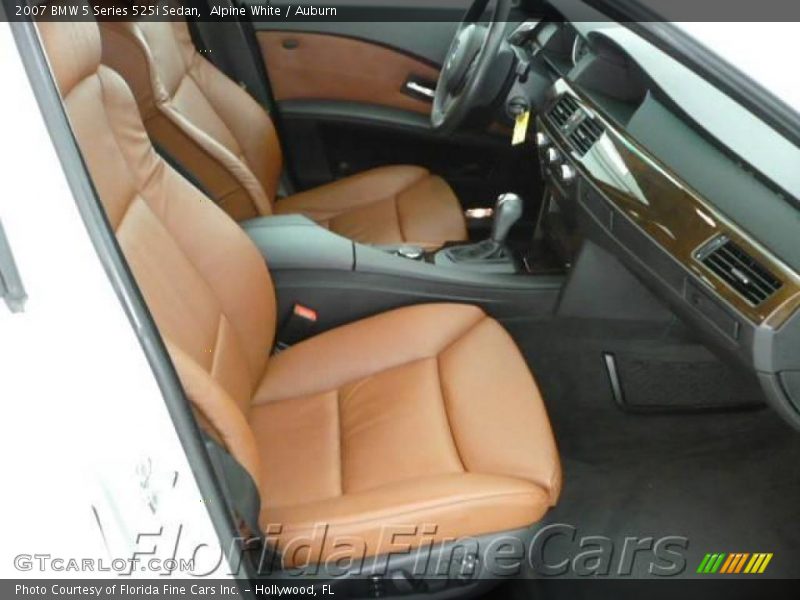 Alpine White / Auburn 2007 BMW 5 Series 525i Sedan
