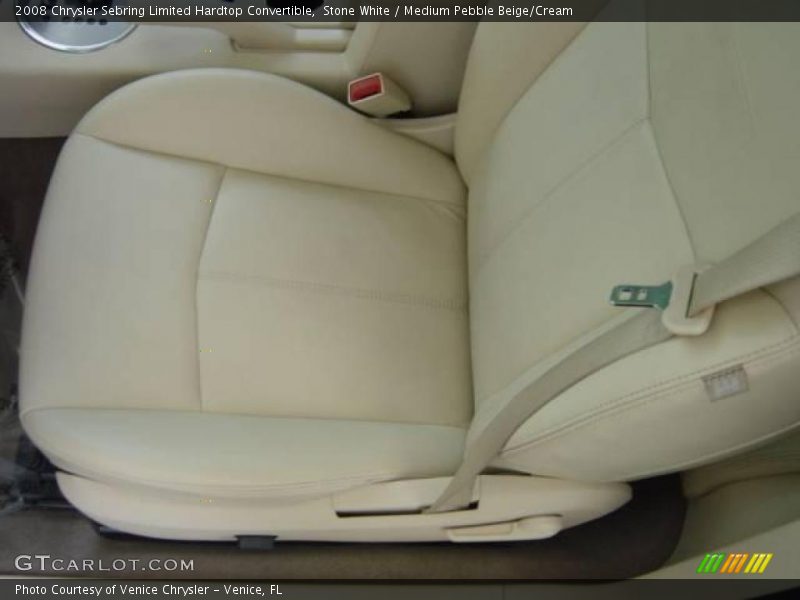 Stone White / Medium Pebble Beige/Cream 2008 Chrysler Sebring Limited Hardtop Convertible