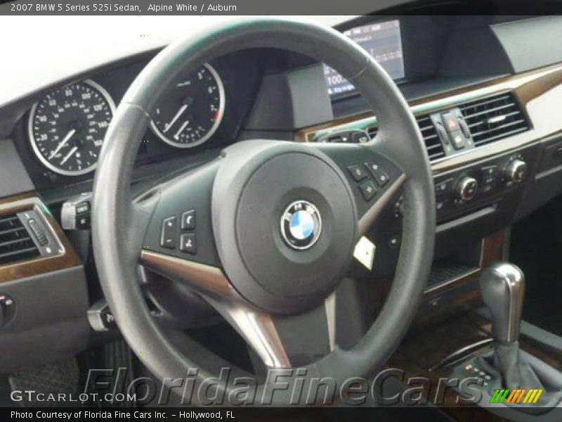 Alpine White / Auburn 2007 BMW 5 Series 525i Sedan