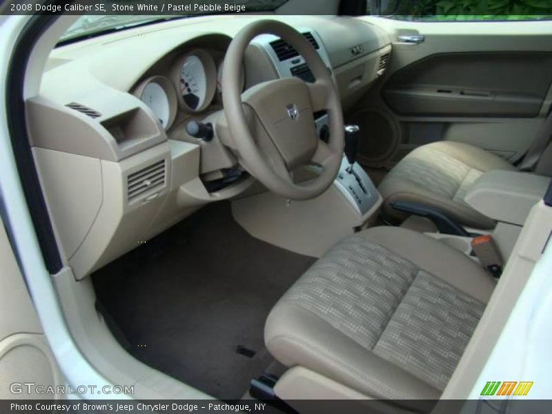 Stone White / Pastel Pebble Beige 2008 Dodge Caliber SE