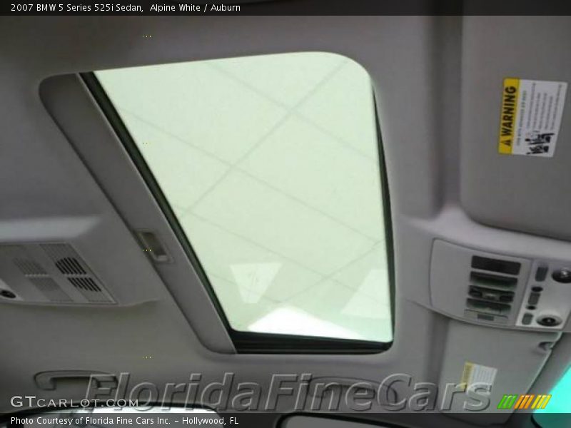 Alpine White / Auburn 2007 BMW 5 Series 525i Sedan