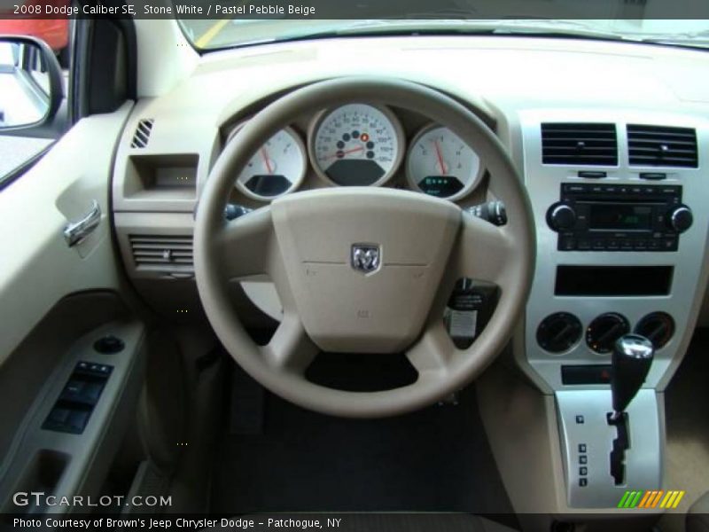 Stone White / Pastel Pebble Beige 2008 Dodge Caliber SE