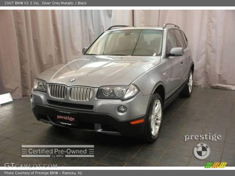 Silver Grey Metallic / Black 2007 BMW X3 3.0si