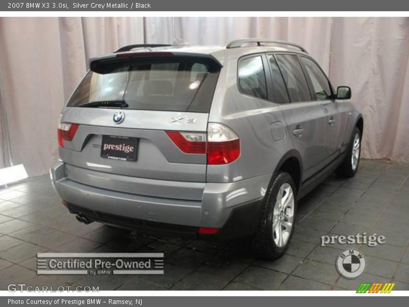 Silver Grey Metallic / Black 2007 BMW X3 3.0si