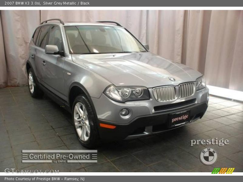 Silver Grey Metallic / Black 2007 BMW X3 3.0si
