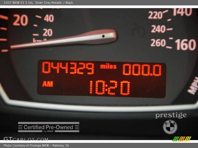Silver Grey Metallic / Black 2007 BMW X3 3.0si