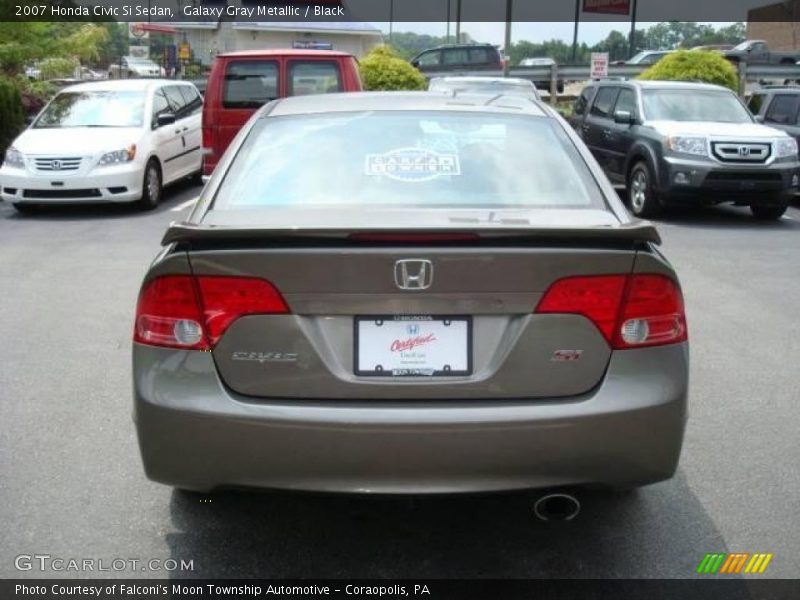 Galaxy Gray Metallic / Black 2007 Honda Civic Si Sedan