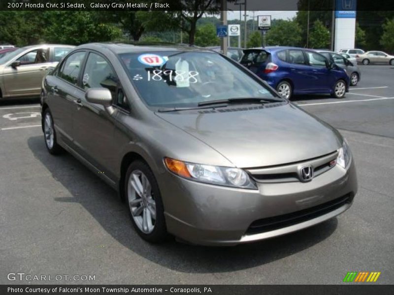 Galaxy Gray Metallic / Black 2007 Honda Civic Si Sedan
