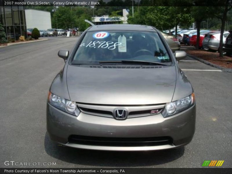 Galaxy Gray Metallic / Black 2007 Honda Civic Si Sedan