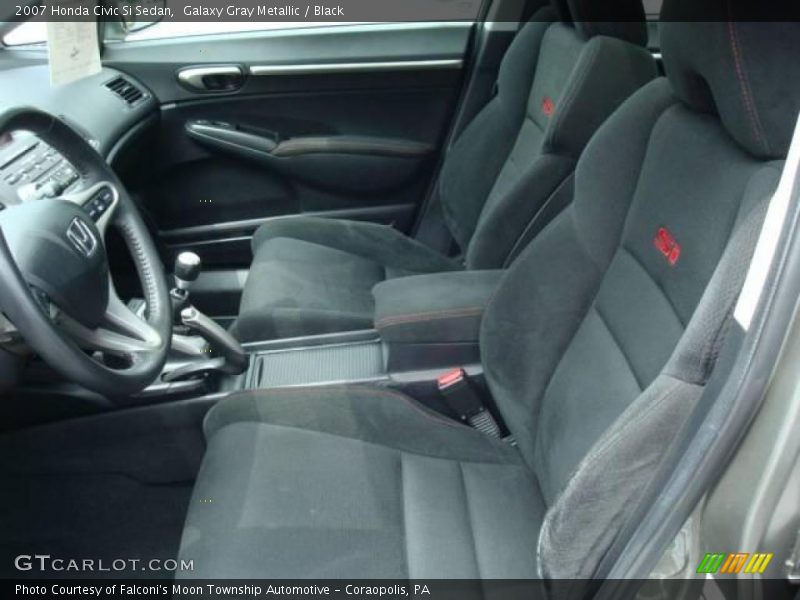 Galaxy Gray Metallic / Black 2007 Honda Civic Si Sedan