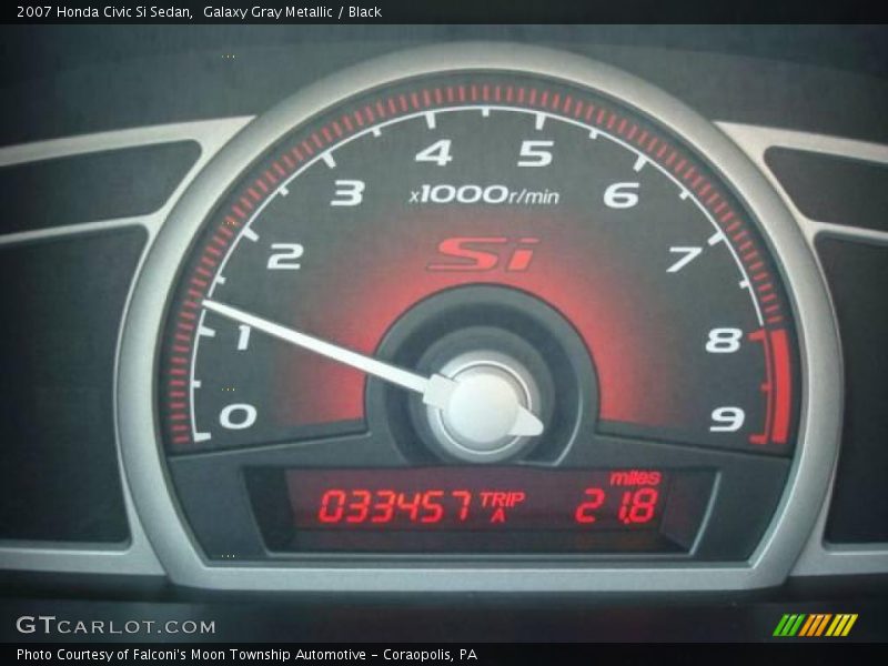 Galaxy Gray Metallic / Black 2007 Honda Civic Si Sedan
