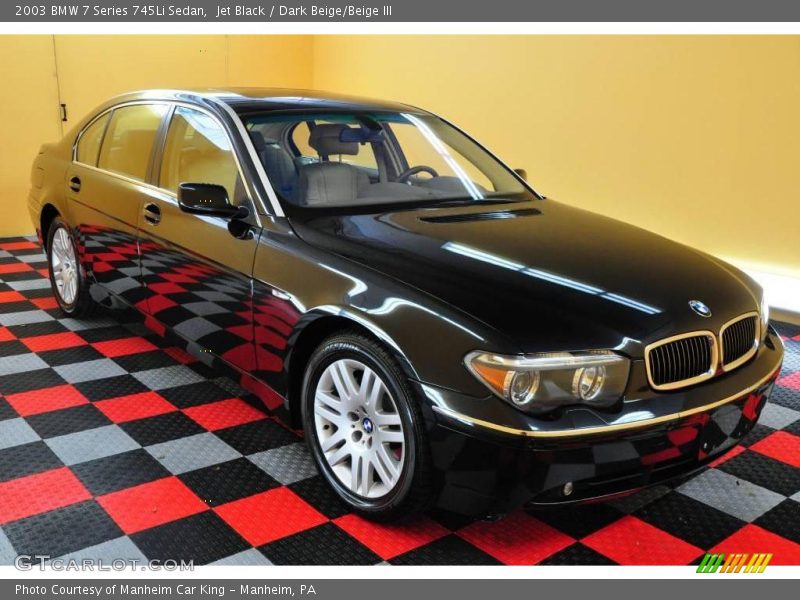 Jet Black / Dark Beige/Beige III 2003 BMW 7 Series 745Li Sedan