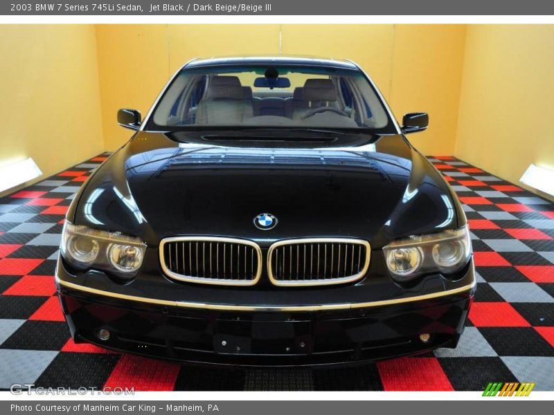 Jet Black / Dark Beige/Beige III 2003 BMW 7 Series 745Li Sedan