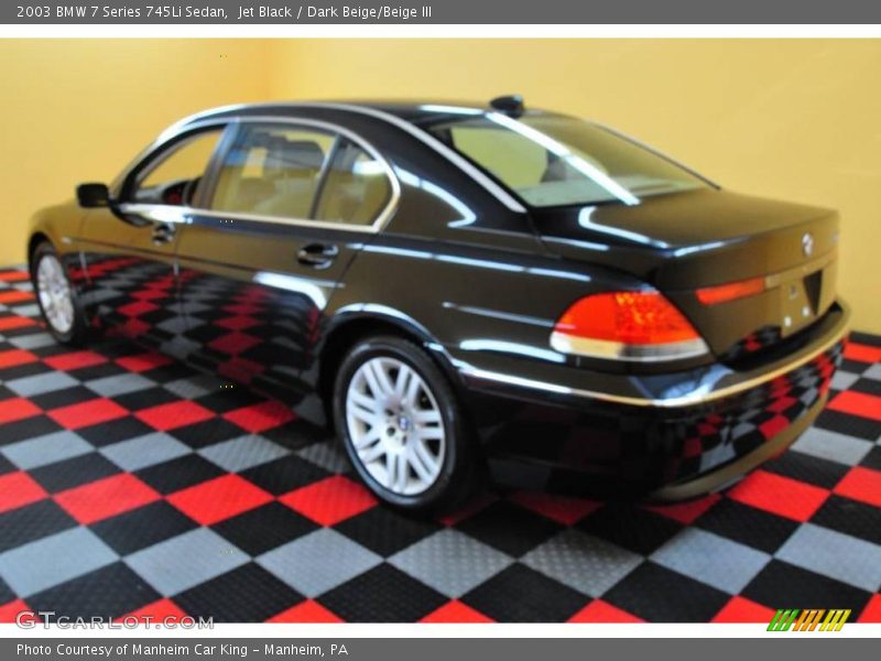 Jet Black / Dark Beige/Beige III 2003 BMW 7 Series 745Li Sedan
