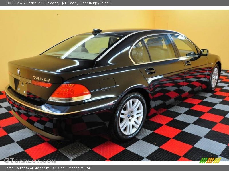 Jet Black / Dark Beige/Beige III 2003 BMW 7 Series 745Li Sedan