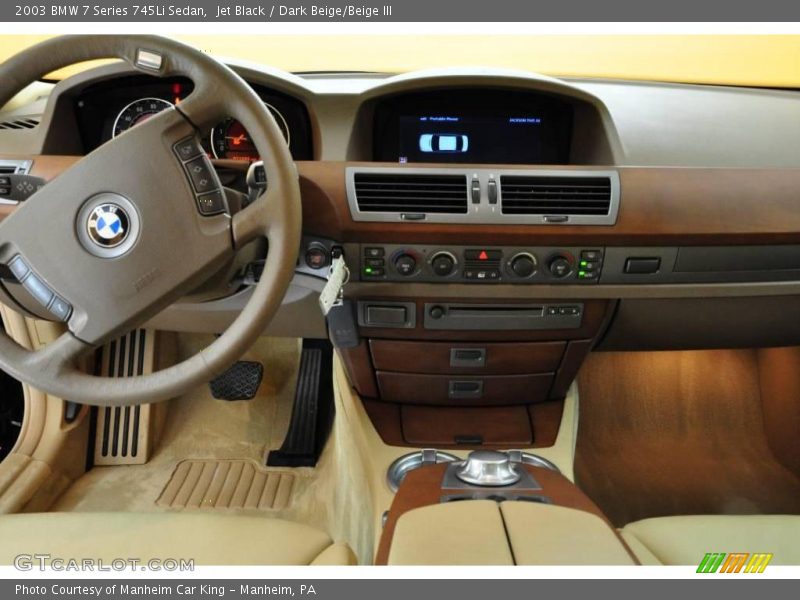 Jet Black / Dark Beige/Beige III 2003 BMW 7 Series 745Li Sedan